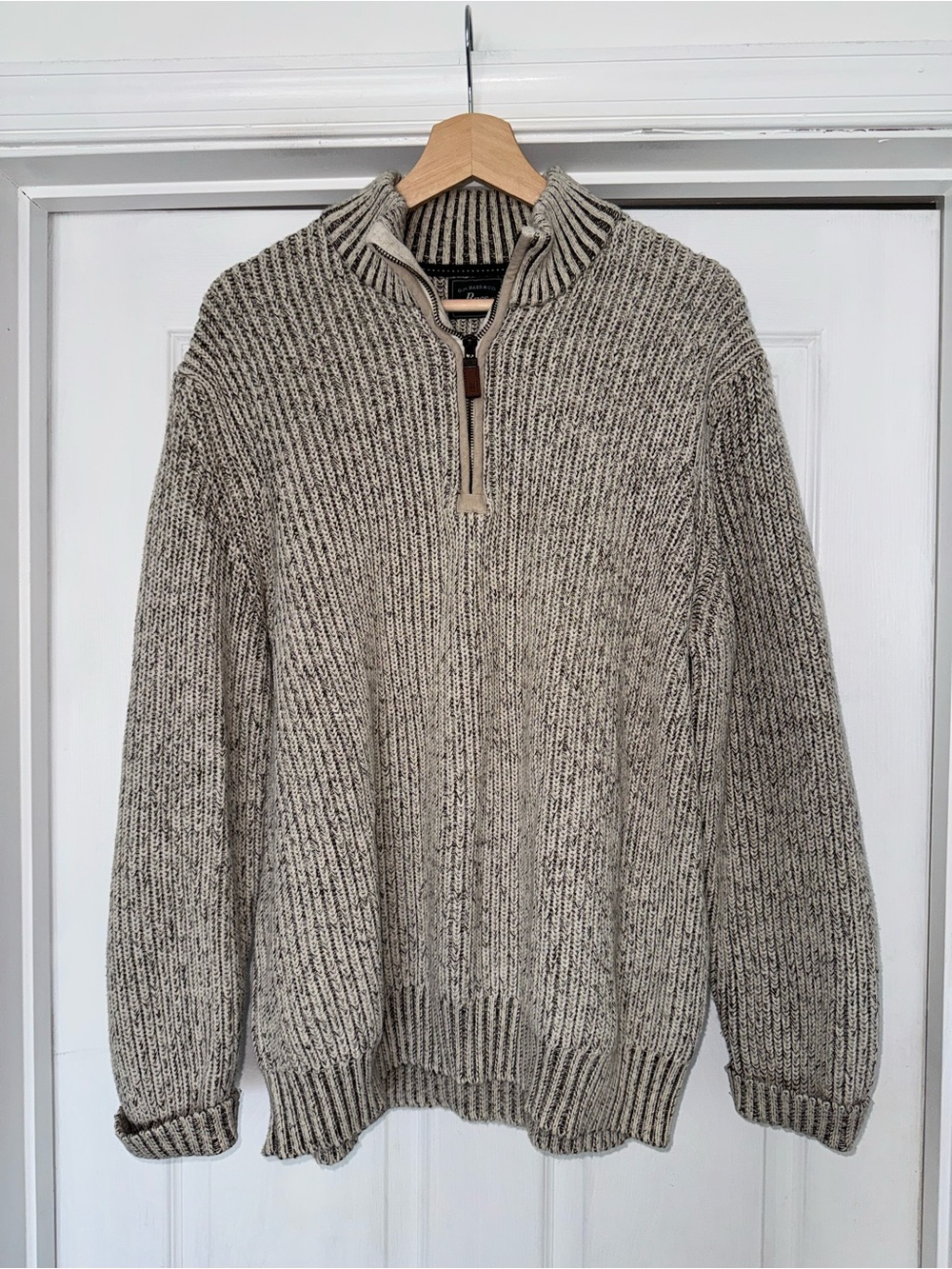 G.H.Bass & Co. Sweater XL Quarter Zip Marble